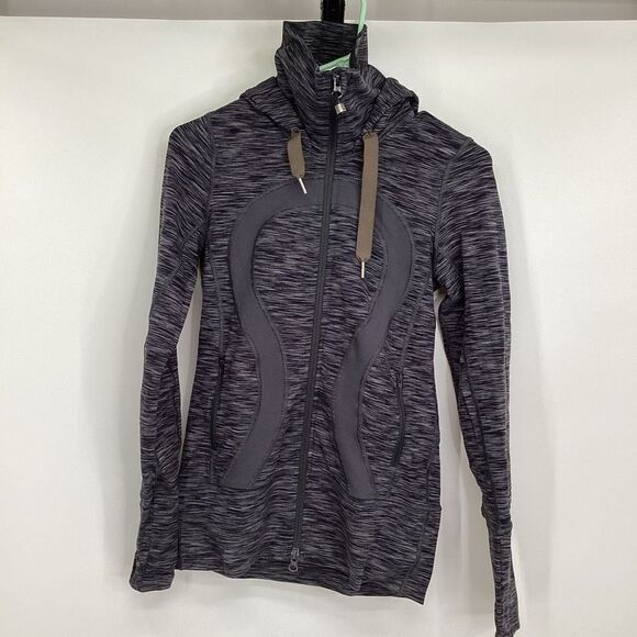 Ladies Lululemon Stride Full Zip‎ Jacket size 4 gray - Picture 1 of 7